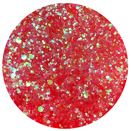 Glitter Flocado Laranja Flame Holográfico