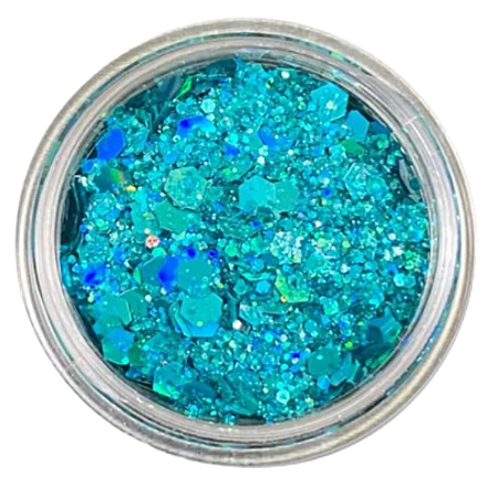 Glitter Flocado Azul Aqua 3g