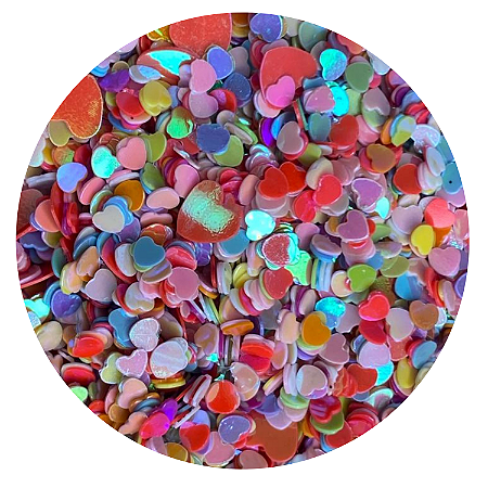 Glitter Coração Mix Colorido