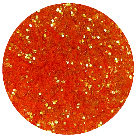 Glitter Flocado Laranja Brilhante