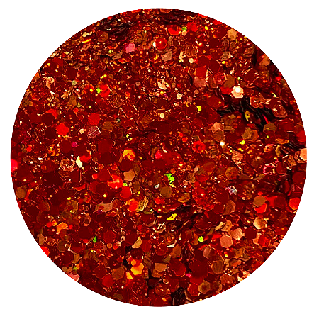 Glitter Flocado Vermelho Holográfico