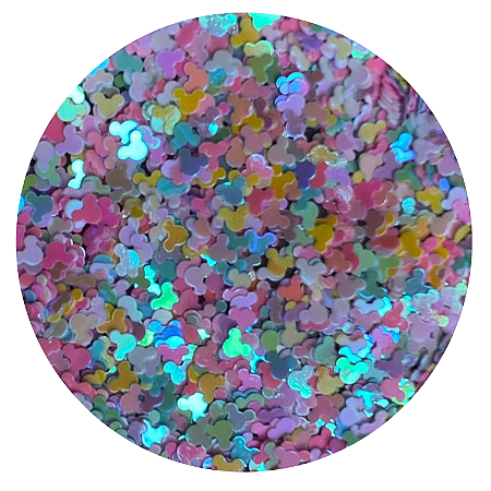 Glitter Michey Formatos Holográfico