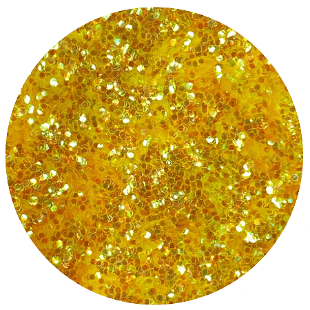 Glitter Flocado Confete Amarelo Brilhante