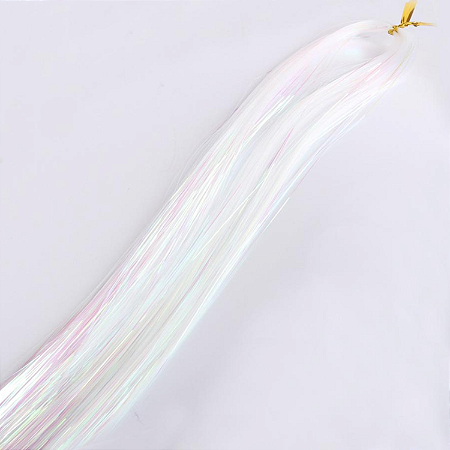 Cabelo Mechas Sintético Holografico Branco Fruta Cor