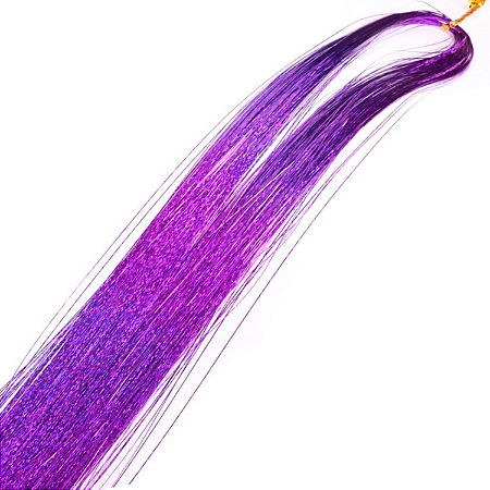 Cabelo Mechas Sintético Holografico Roxo