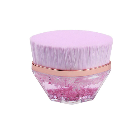 Pincel para Base Kabuki Hexagonal Maquiagem Roxo