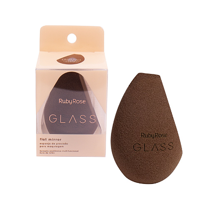 Esponja De Maquiagem Flat Mirror Glas Rubyrose