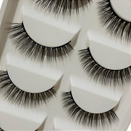 Cartela Cílios Postiço com 7 pares 5D