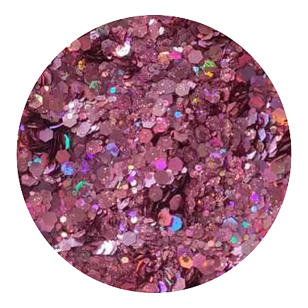 Glitter em Gel Rosa Holográfico 3g