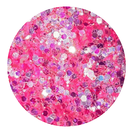 Glitter Flocado Holográfico Rosa Pink Colors