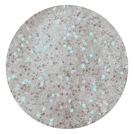 Glitter Estrelas Lantejoula Branco Colors