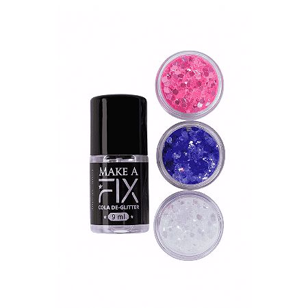 Kit Colors Holo 3 Glitter + Cola Glitter Make A