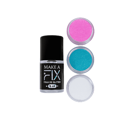 Kit Iris Holográfico 3 Glitter + Cola Glitter Make A