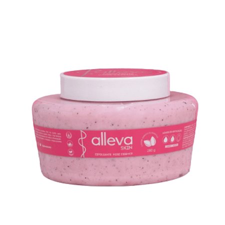 Esfoliante Corpo e Rosto Rose Essence Alleva 250g
