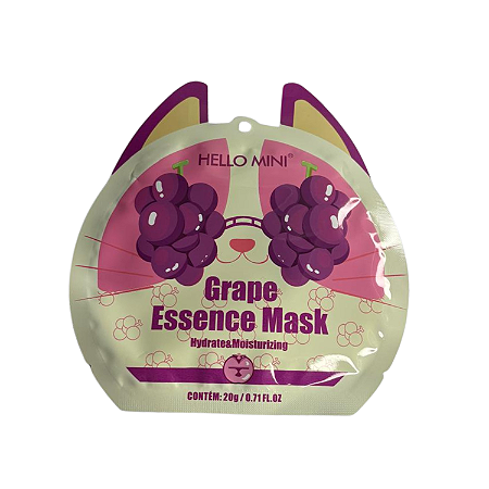 Máscara Facial Hidratante Uva Hello Mini