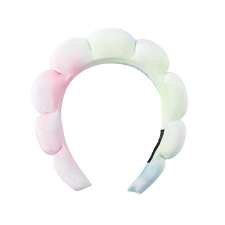 Tiara Nuvem Almofadada Skin Care Candy Degradê Azul/Rosa