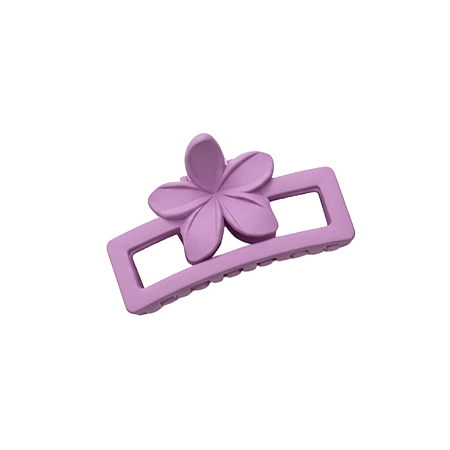 Presilha Retangular Flor Cor Lilas