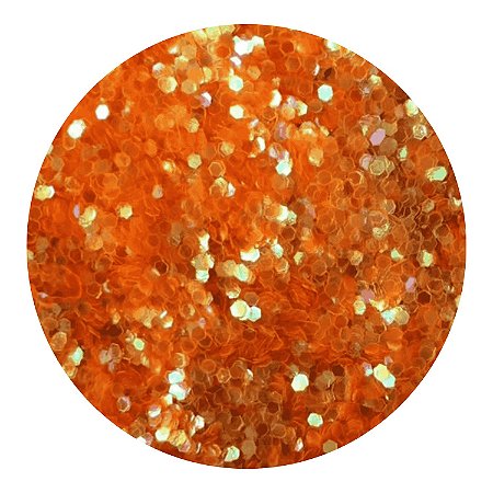 Glitter Mini Confete Flocado Laranja Tropical