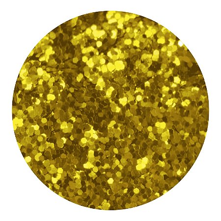 Glitter Mini Confete Flocado Dourado Luz de Ouro