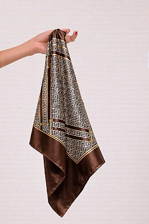 Lenço Feminino Estampado Premium Listras Marrom