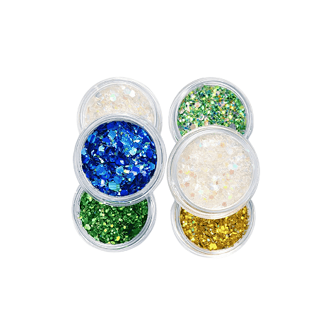 Coleção de Glitter Oficial para Torcer com Brilho - Vibra Brasil (6 Cores)