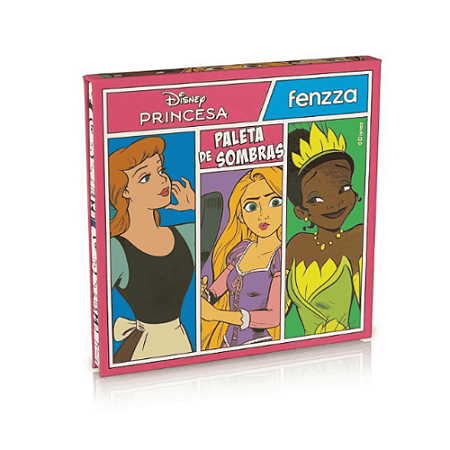 Paleta de Sombras Rosa 16 Cores Princesa da Disney Fenzza