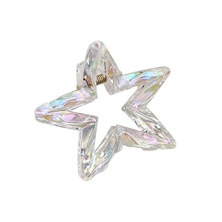 Presilha Piranha Estrela Holografica Transparente