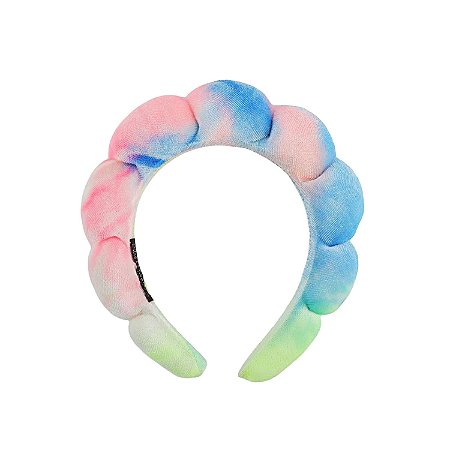 Tiara Nuvem Almofadada Skin Care Candy Degradê Rosa\ Azul\ Verde