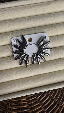 Brinco Feminino Pontas Aço Inoxidável Prata Acessório Joia