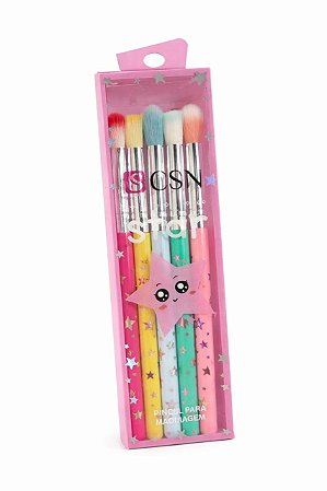 Pincel Para Maquiagem Kit Com 5 Star