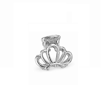 Presilha Piranha Mini Metal Prata Coroa