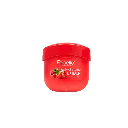 Lip Balm Potinho Hidratante Frutas Strawberry Vaselina Febella
