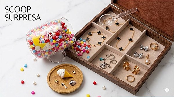 1 Scoop Kit de Acessórios Femininos 4 Peças Aço Inoxidável