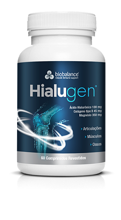 Hialugen 60 Cápsulas - Suplemento alimentar de Colágeno Tipo II, Ácido Hialurônico e Magnésio de Alta Absorção