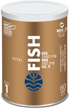 Vital Fish - Óleo de Peixe em Cápsulas - 60 cáps de 1.000mg