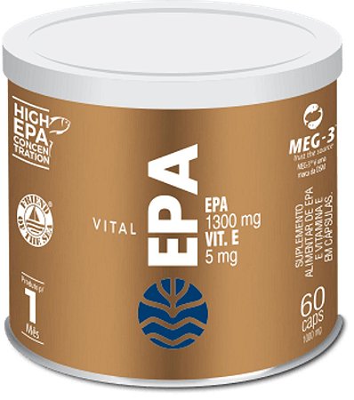 Vital EPA - Suplemento Alimentar de EPA - 60 Cápsulas de 1000mg - Vital Atman