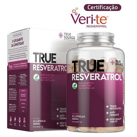 True Resveratrol 450mg - 30 Cápsulas - TRUE SOURCE