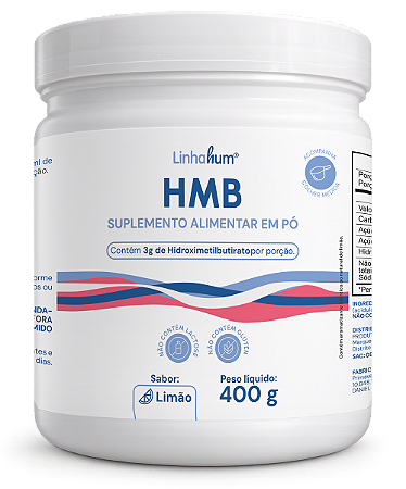 HMB Linhahum 400g Suplemento para Massa Muscular Até 80 doses