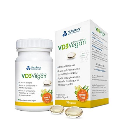 VD3 Vegan - 100% Origem vegetal com nível máximo de pureza e qualidade