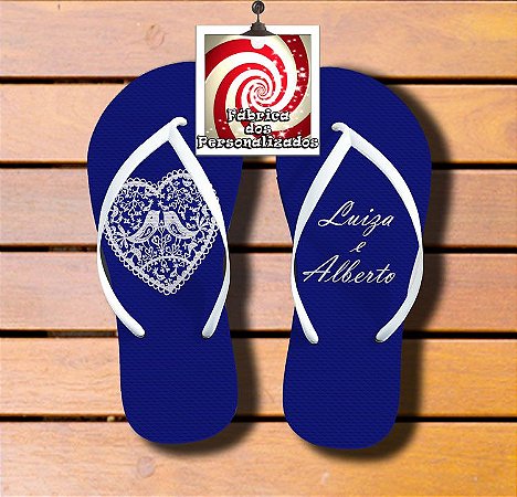 sandalia de festa azul marinho