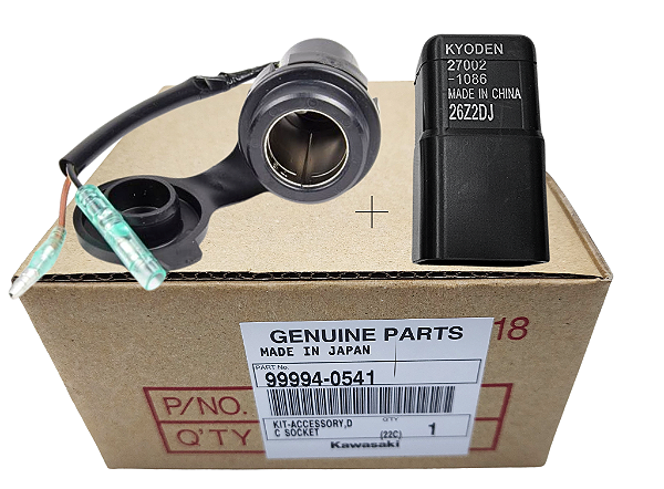 KIT TOMADA 12V + RELÉ DE INSTALAÇÃO KAWASAKI  VULCAN S / VULCAN S CAFÉ
