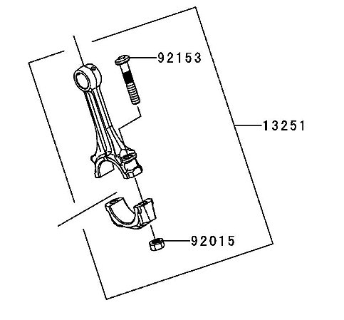 BIELA NINJA ZX-10R 2011 A 2015 - 13251-0031-HH