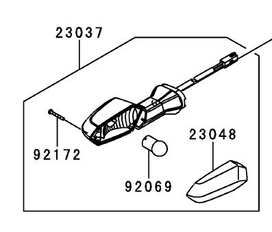 PISCA TRASEIRO ESQUERDO ER-6N / NINJA 650R / 2009 A 2012 - 23037-0161