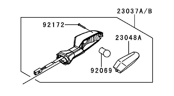 PISCA TRASEIRO DIREITO ER-6N / NINJA 650R / 2009 A 2012 - 23037-0162