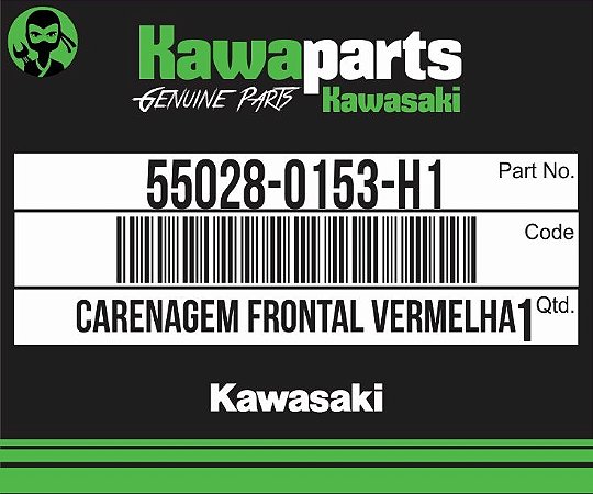 CARENAGEM FRONTAL VERMELHA NINJA 250R - 55028-0153-H1