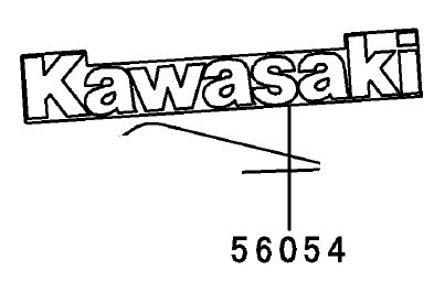 ADESIVO CARENAGEM INF KAWASAKI - 56054-1345 - Kawaparts