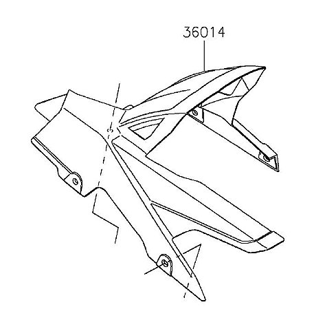 PROTETOR PARA-BARRO CAPA CORRENTE KAWASAKI VERSYS-X 300 - 36014-0569