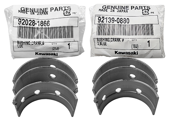 BRONZINA VIRABREQUIM COR AZUL KAWASAKI NINJA 400 / Z400 - Kawaparts