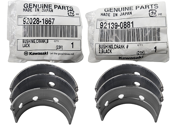 BRONZINA VIRABREQUIM COR PRETA KAWASAKI NINJA 400 / Z400