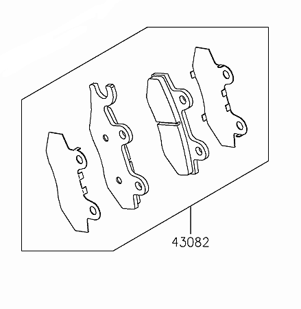 PASTILHA DIANTEIRA KAWASAKI ELIMINATOR 500 - 43082-0215